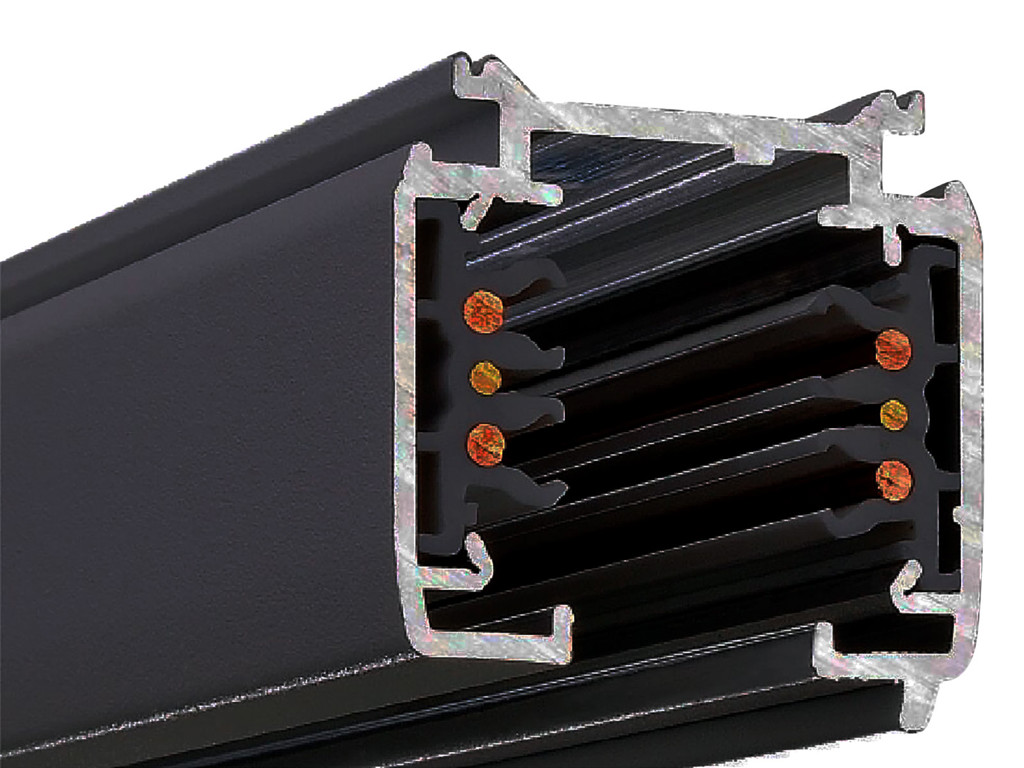 PRO Track Rail 2 m 3-faset – sort
