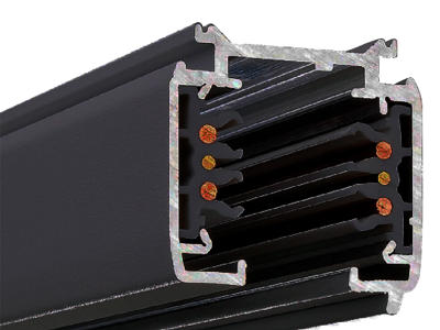 PRO Track Rail 1,5 m – 3-faset / 6-ledet – sort