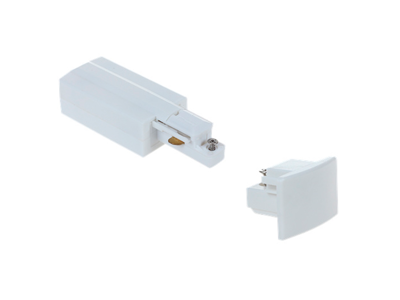 Slim Track Rail endetilslutning + endestykke – hvid