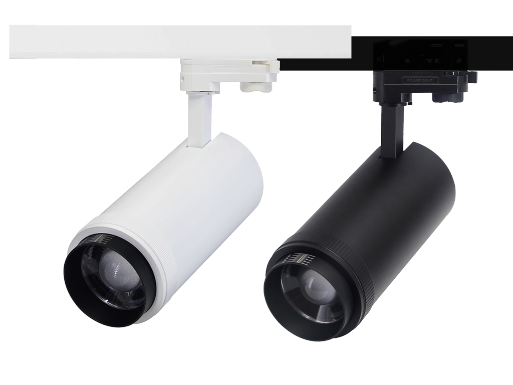 LED zoom skinnespot 30W – varm hvid – sort eller hvid