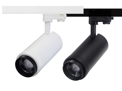 LED zoom skinnespot 30W – varm hvid – sort eller hvid