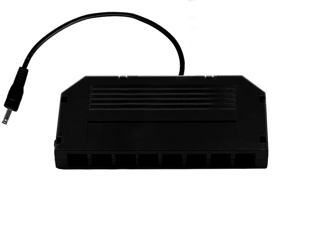 Dupont fordeler boks 8 udgange til LED skinne m. DC 35135 stik - Sort