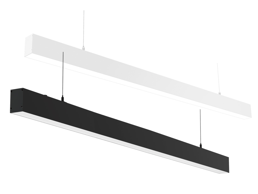 LED SQUARE armatur 120 cm. 30W. NW. SORT eller HVID