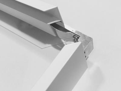 Click påbygningsramme for 30x60 backlit-panel (hvid)