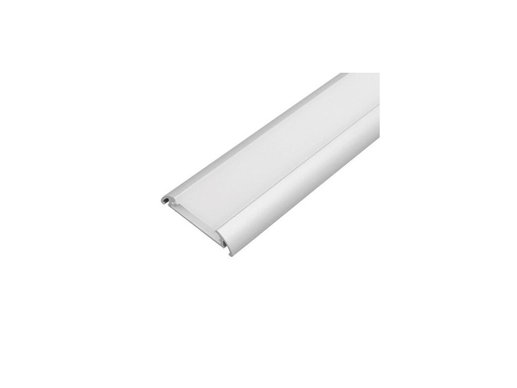 Aluminiumsprofil 11.5 mm til LED strip. 2 m. inkl. opal cover. 2 clips og endestykker