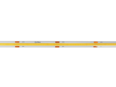 LightMore LED COB strip 5 m. 4.5W/m. 24V. Ra95. 320LED/m. 3000K. IP54. 6mm PCB. 20 cm. ledning i begge ender
