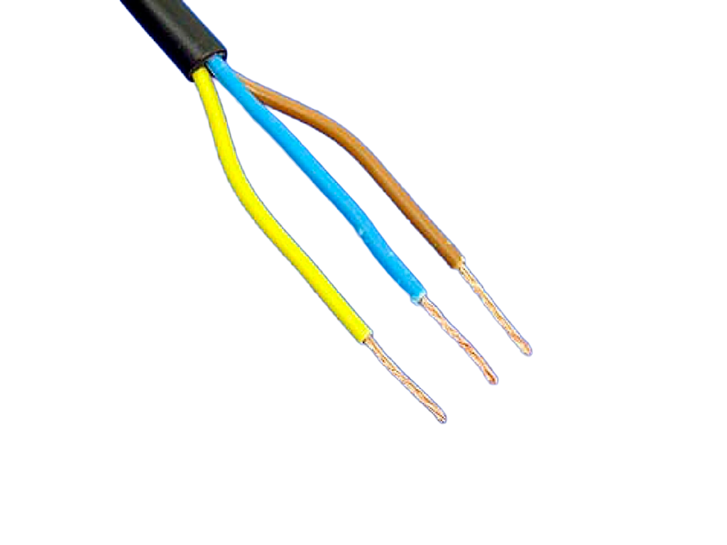 Kabel 3x0.75 rund 100 m.