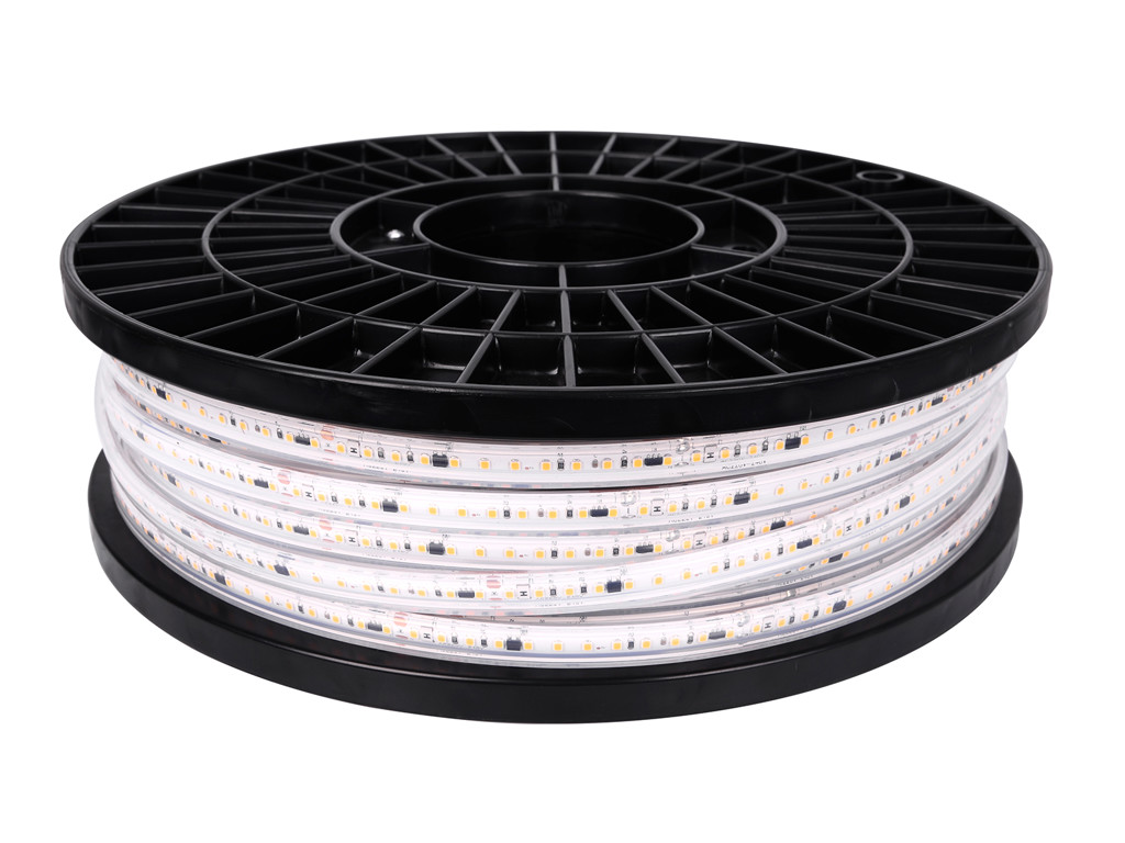 LED vandtæt 230V strip 15W/m. 120 LED/m. IP67. 10mm PCB