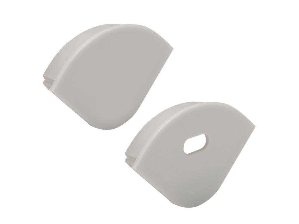 Endestykke sæt til APK208 (2 stk.) 1m/hul 1u/hul GRÅ