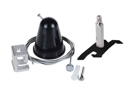 Wire-ophængssæt til PRO Track-skinner – sort – wirelængde 4 m