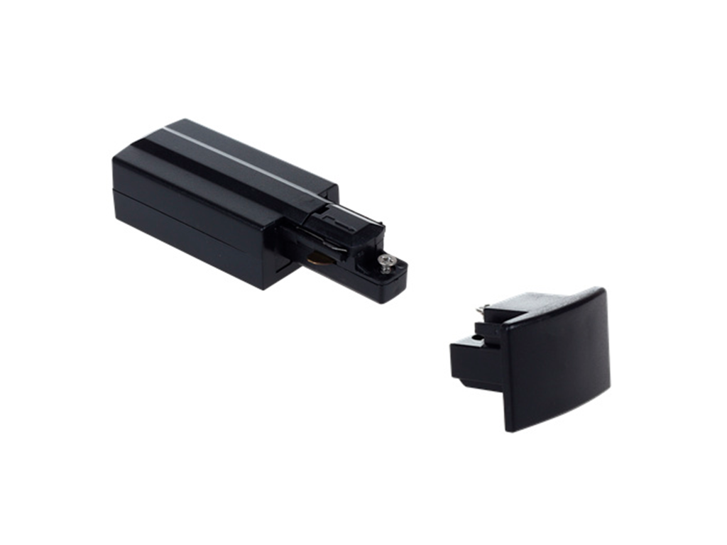 Slim Track Rail endetilslutning + endestykke – sort