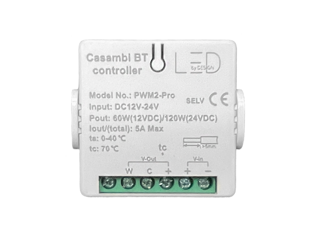 Casambi PWM2‐Pro controller 12V/24V. 1/2-kanals