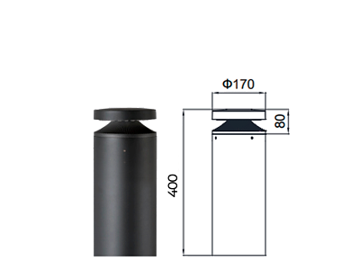 LUNA LED pullert 15W. 40 cm.