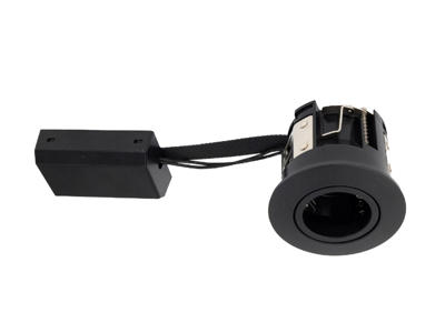 PureLED downlight for GU10. inde/udendørs. sort. Ø:88mm.