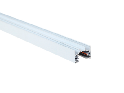 Slim Track Rail 1,5 m – 1-faset / 2-ledet – hvid