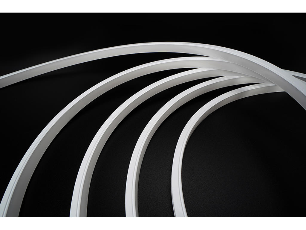 LED vandtæt TrueColor Neon-Flex strip hvid 10x10 mm. 4000K. 8W/m. 24V. 50cm tilslutningsledning i begge ender