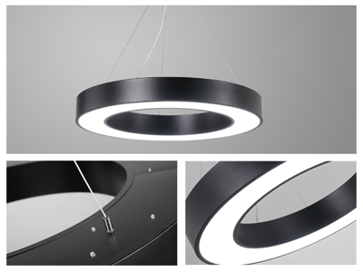 Circle BIG LED lampe Ø:40. SORT