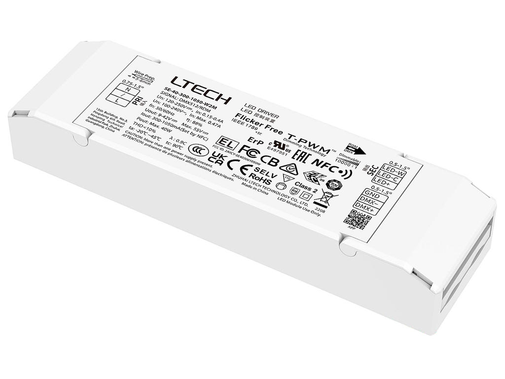 LTECH driver 2-kanals DMX. CC 300-1050 mA