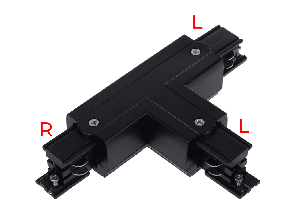 Track Rail T-samling – 3-faset – sort