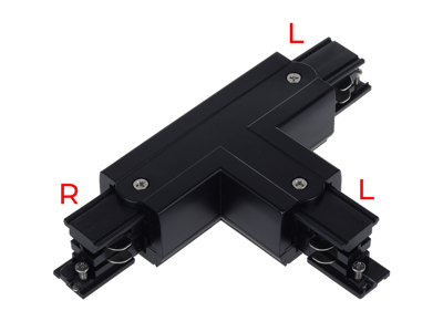 Track Rail T-samling – 3-faset – sort