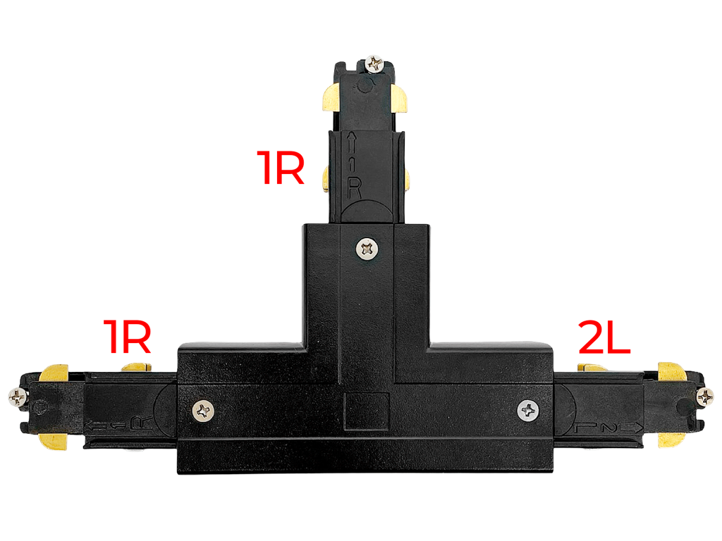 PRO Track Rail T-tilslutning venstre 3-faset #1 – sort