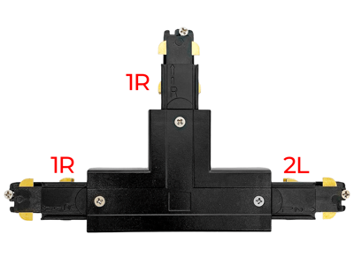 PRO Track Rail T-tilslutning venstre 3-faset #1 – sort
