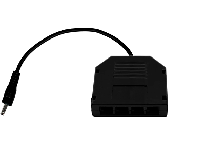 Dupont fordeler boks 4 udgange til LED skinne m. DC 35135 stik - Sort