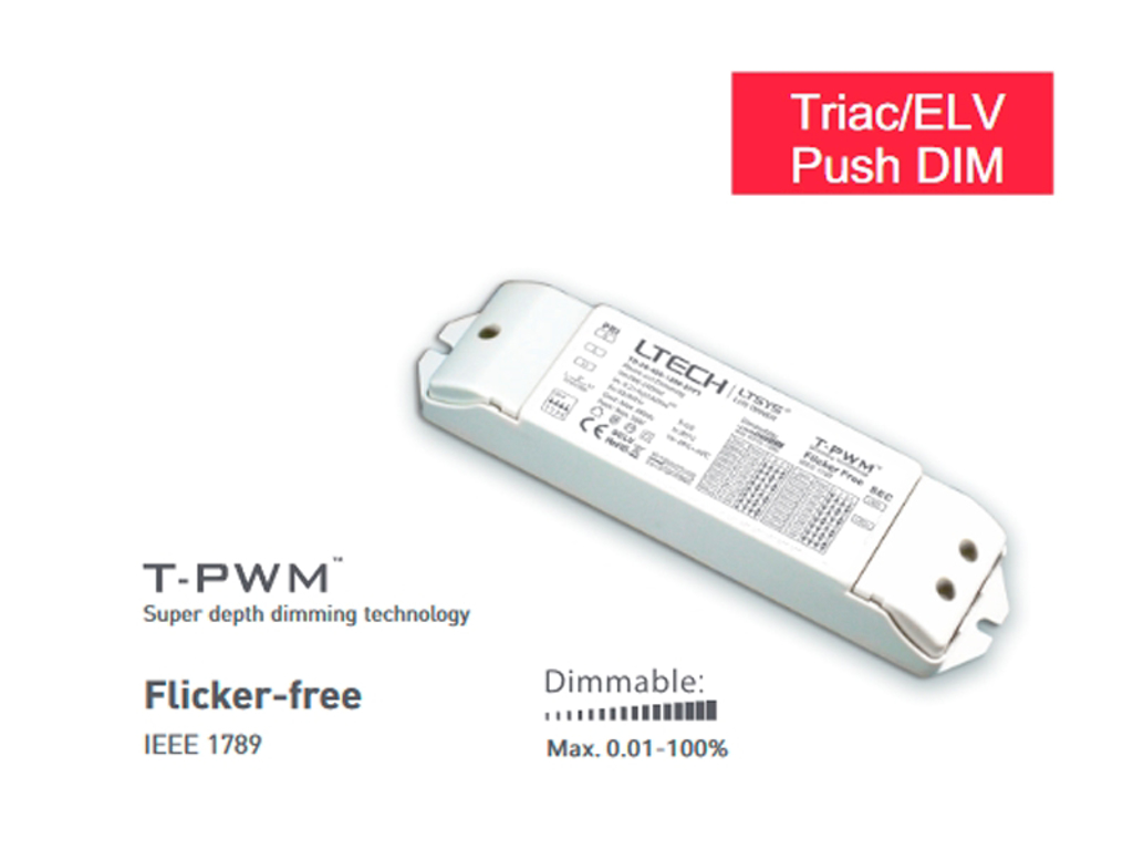 LTECH driver TRIAC/PUSH dæmpbar CC 36W