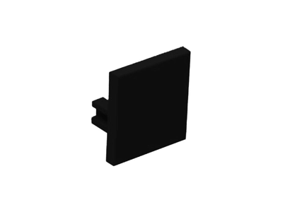 Endestykkesæt SORT for alu-skinne for LED strip (14x15 mm)