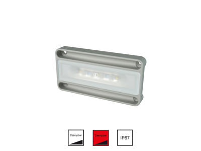 Nevis. hvid/rød dim påb.10-30v