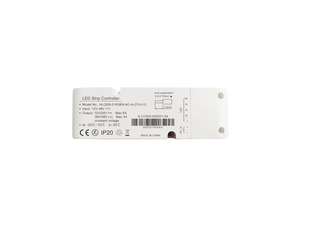 Zigbee 3.0 CV controller RGBW/4-kanals 12/24/36/48V