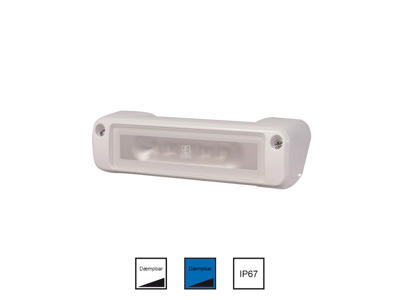 Perimeter hvid/blå dim 10-30v