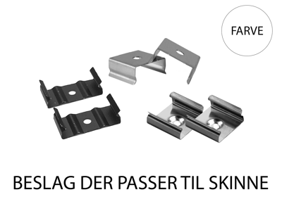 Mont.clips HVID for 17x7 mm alu-profil (pr.stk.)