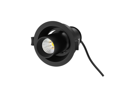 Telescope LED Downlight 10W Dæmpbar. Sort