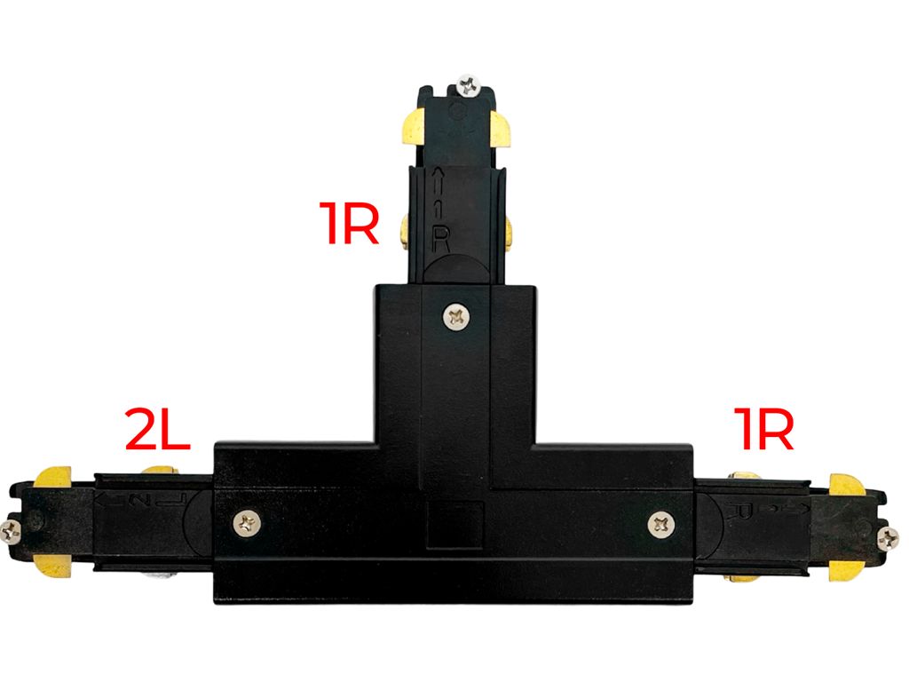 PRO Track Rail T-tilslutning venstre 3-faset – sort