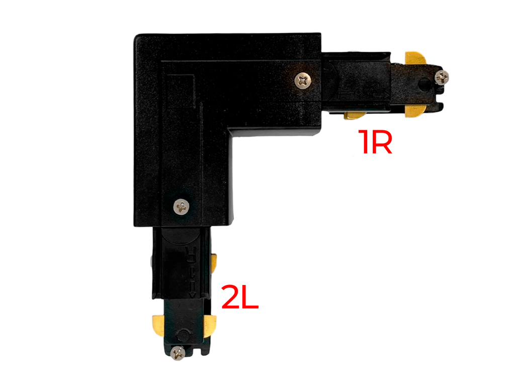 PRO Track Rail hjørnetilslutning venstre 3-faset – sort