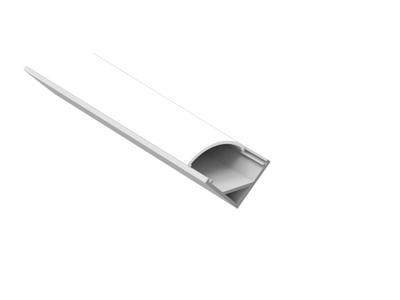 Alu-hjørneskinne for LED strip. 16x16 mm. 220 cm. (2x110 cm. skinner. 220cm. cover. inkl. clips)