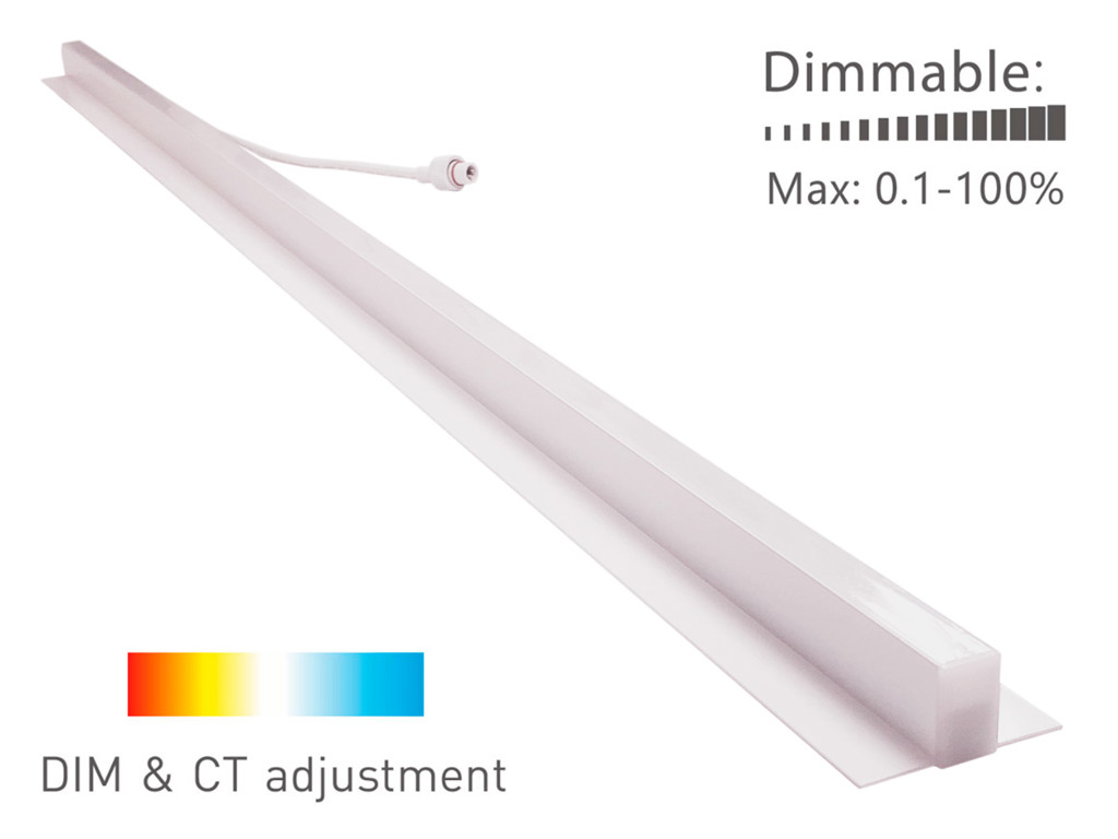 LED Troldtekt CCT lysskinne 120 cm. planforsænket
