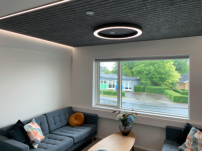 Circle Slim LED lampe Ø:543. SORT