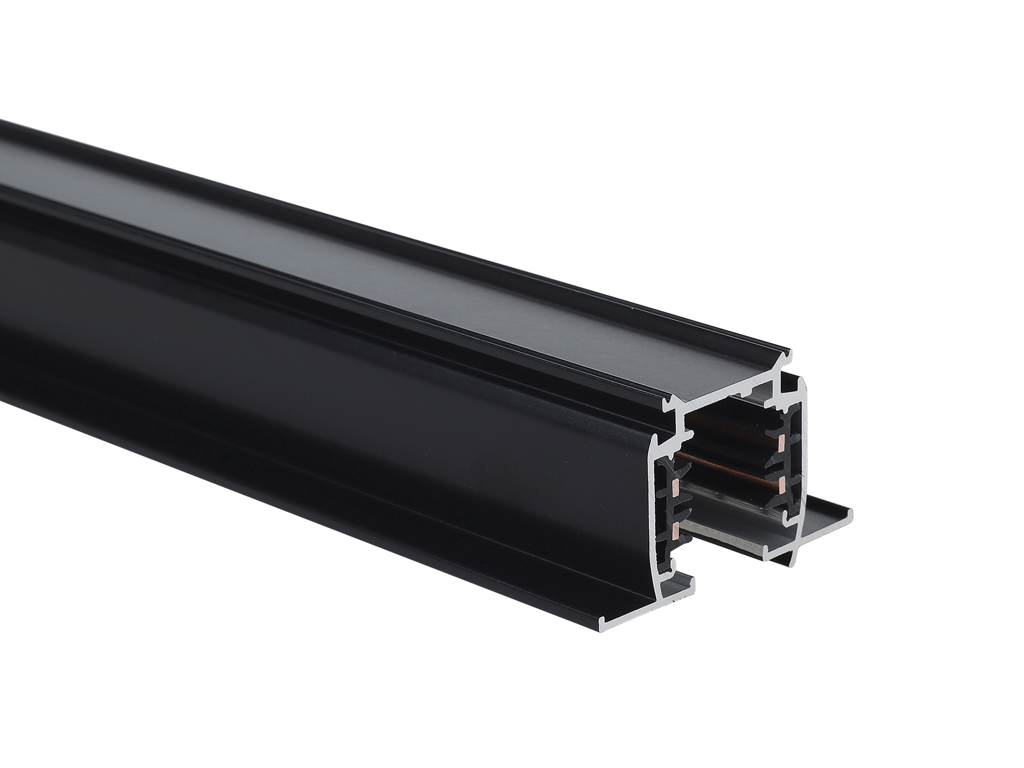 Indbygnings Track Rail 1,5 m 3-faset – sort