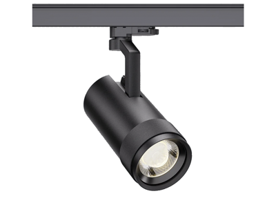 A1 LED skinnespot zoom 30W – varm hvid – sort – 3-faset adapter