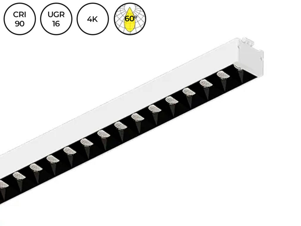 ALYCE/HERA LED modul 150 cm. UGR<16. SORT. 4000k. 60° CRI>90