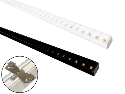 LED TC UGR lysskinne for T-skinne-loft. 60/120 cm. H: 25 mm.