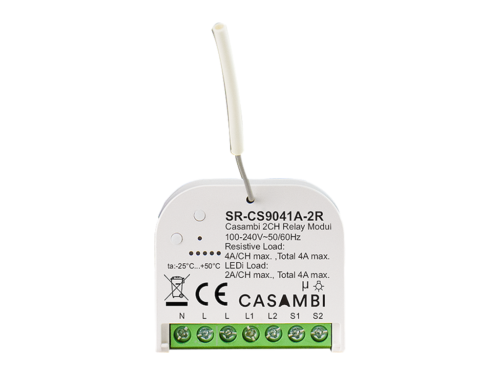 Casambi Smart Relæ. 2 kanal