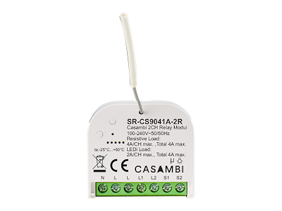 Casambi Smart Relæ. 2 kanal