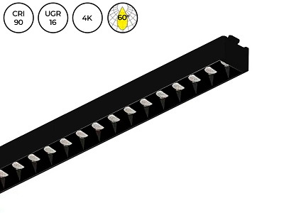 ALYCE LED modul 1164 mm. UGR<16. SORT/SORT. 4000k. 80° CRI>90