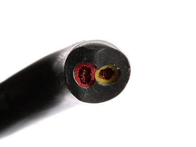 Kabel 2x2.5 sort rund 50 meter