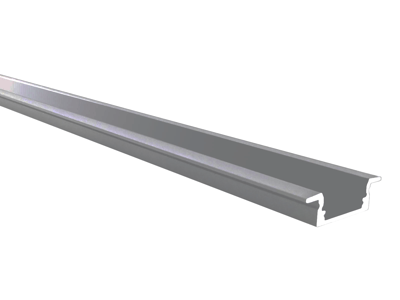 Alu-skinne m/krave 17x7 for LED strip. 180 cm. (tilkøb cover. endestykker. clips)