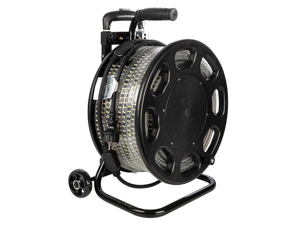 LEDWISE WORK light LED strip 230V tromle 50m. IP65. 4000K