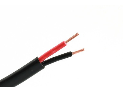 Kabel 2x0.75 sort flad 100 m.
